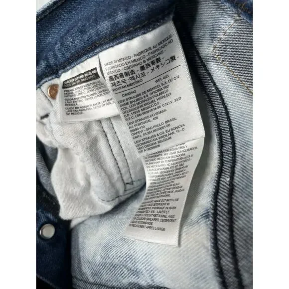 Levis 501 Button Fly Jeans White Oak Cone Denim Acid Wash Tag Size 32/30 - Picture 10 of 11